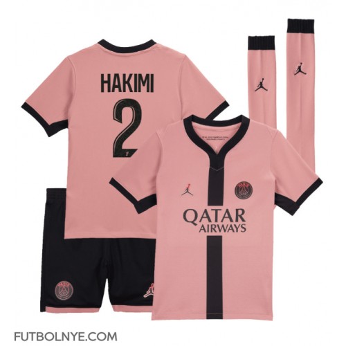 Camiseta Paris Saint-Germain Achraf Hakimi #2 Tercera Equipación para niños 2024-25 manga corta (+ pantalones cortos)